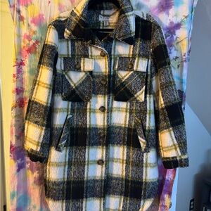 Koolaburra Plaid Jacket with Chain Detail
